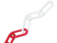 Faithfull FAICHPRW812C Plastic Chain 8mm x 12.5m Red / White