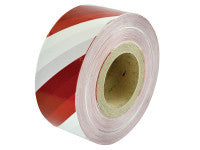 Faithfull FAITAPEBARHD Heavy-Duty Barrier Tape Red & White 70mm x 250m