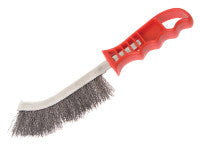 Faithfull FAIWBHANDS Wire Scratch Brush Steel Red Handle