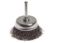 Faithfull FAIWBS50 Wire Cup Brush 50mm x 6mm Shank 0.30mm