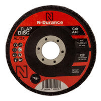 N-Durance FD11540 Aluminium Oxide Flap Disc 115 x 22 - 40 Grit