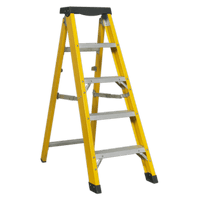 Sealey FSL5 Fibreglass Step Ladder 4-Tread EN 131