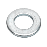 Sealey FWA1021 Flat Washer M10 x 21mm Form A Zinc DIN 125 Pack of 100