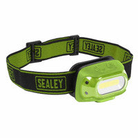 Sealey HT08RG Rechargeable Head Torch with Auto-Sensor 8W COB LED - Green