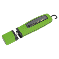 Sealey LED360G Rechargeable 360° Inspection Lamp 14 SMD LED + 3W LED Green Lithium-ion