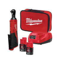 Milwaukee M12IR38-202X 12V Sub-Compact 3/8" Ratchet with 2x 2.0Ah Batteries