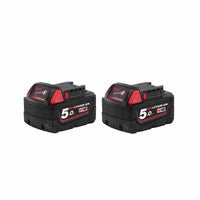 Milwaukee M18B5 18V 5.0Ah Redlithium-Ion Slide Battery (Twin Pack)