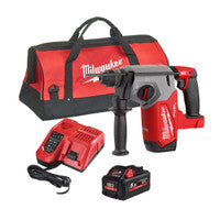 Druil Casúir Gan Scuab Milwaukee M18FH-551X 18V Breosla 4-Mód 26mm SDS Plus le Ceallraí 1x 5.5Ah