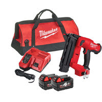 Milwaukee M18FN18GS-402X 18V Fuel Straight Second Fix Nail Gun with 2x 4.0Ah Batteries