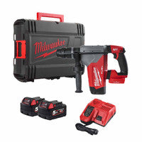 Casúr SDS Plus Aon-Eochair Breosla Milwaukee M18ONEFHPX-502X 18V le 2 chadhnraí 5.0Ah