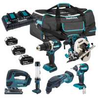 Makita MAKP6KIT1 18V LXT Cordless 6pc Kit with 3x 5.0Ah Batteries