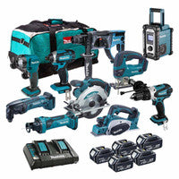 Makita DLX6067PT10X5 18V 10 Piece Cordless Kit with 5x 5.0Ah Batteries