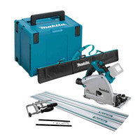 Makita DSP600 Twin 18V LXT 165mm Plunge Saw with Guide Rail Set & MAKPAC Carry Case (Body Only)