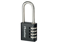 Master Lock MLK7640BLKLH Black Finish 40mm 4-Digit Combination Padlock - 51mm Shackle