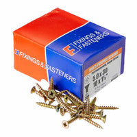 ForgeFix 6.0 x 100mm Ilchuspóireach Pozi Sinc Buí Pasivithe MPS6100Y (Pacáiste 100)