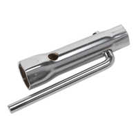 Sealey MS158 Double End Long Reach Spark Plug Box Spanner 16/21mm with L-Bar