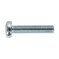 Sealey MSP525 Machine Screw M5 x 25mm Pan Head Pozi Zinc DIN 7985z Pack of 50