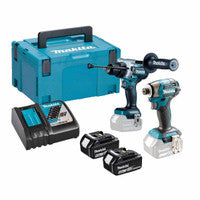 Makita DLX2516TJ 18V LXT Brushless Twin Kit DHP486 Combi Drill and DTD173 Impact Driver with  2x 5.0Ah Batteries