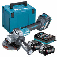 Makita GA022GD202 40V Max XGT 115mm Brushless Angle Grinder with 2.5Ah Batteries