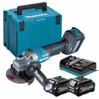 Makita GA028GD202 40V Max XGT 115mm Brushless Angle Grinder with 2 x 2.5Ah Batteries