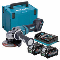 Makita GA050GD202 40V Max XGT 125mm Brushless Angle Grinder with 2 x 2.5Ah Batteries