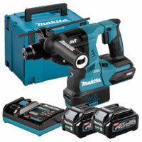 Makita HR003GD202 40V Max XGT Brushless SDS Plus Rotary Hammer Drill with 2 x 2.5Ah Batteries