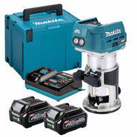 Makita RT001GZ20 40V Max XGT 1/4" & 3/8" Trimmer with 2x 2.5Ah Batteries