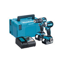 Druil Chomhcheangailte & Tiománaí Tionchair Makita DLX2460TJ 18V Pacáiste Dúbailte le 2 chadhnraí 5.0Ah