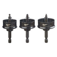 Milwaukee 49224800 1/4" Hex Shockwave Impact Duty Holesaw Set (3 Pieces)