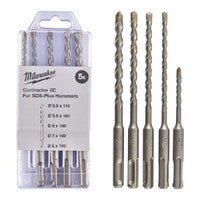 Milwaukee 4932471243 SDS+ Contractor Drill Bit Set (5 Pieces)