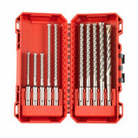 Milwaukee 4932492115 MX4 4 Cut SDS+ Drill Bit Set (10 Pieces)