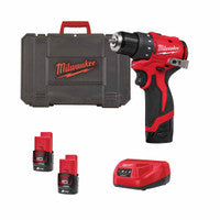 Druileálaí Dlúth Gan Scuab Milwaukee M12BLDDRC-202C 12V le 2 chadhnraí 2.0Ah