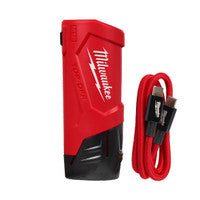 Luchtaire Taistil Dlúth agus Foinse Cumhachta Milwaukee M12TC2-0 2