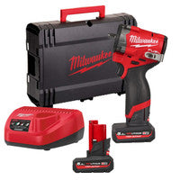 Milwaukee M12 FCIWF38G3-502X 12V Gen 3 FUEL 3/8" Brushless Compact Impact Wrench with 2 x 5.0Ah Batteries