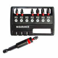 N-Durance ND001 Pozi Impact Bit Set With Magnetic Bit Holder