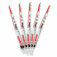 N-Durance NDSABS644D Reciprocating Blades for Wood 152mm x 1.2mm x 19mm 6 TPI (5 Pack)