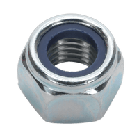Sealey NLN12 Nylon Lock Nut M12 Zinc DIN 982 Pack of 25