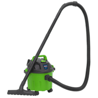 Sealey PC102HV Vacuum Cleaner Wet & Dry 10L 1000W 230V - Hi-Vis Green