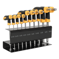 Sealey S01150 Ball-End Hex Key Set 10pc T-Handle Metric