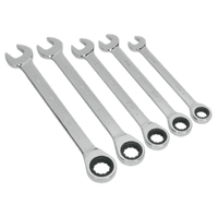 Sealey S0985 Combination Ratchet Spanner Set 5pc Metric