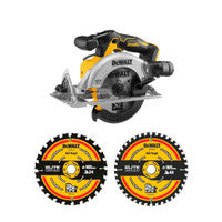 Sábh Ciorclach Gan Scuab DeWalt DCS565N 18V XR 165mm le 2 Lann (Corp Amháin)