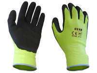 Scan SCAGLOLATYXX Hi-Vis Yellow Foam Latex Coated Gloves - XXL (Size 11)