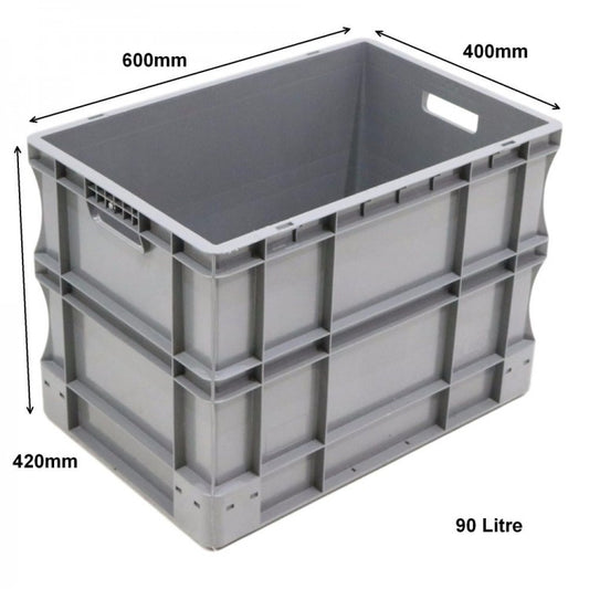 90 Litre Euro Box - 600mm x 400mm x 420mm - SPK4642