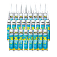 Everbuild Everflex 500WE Bath & Sanitary Silicone Sealant White 295ml (25 Tubes)