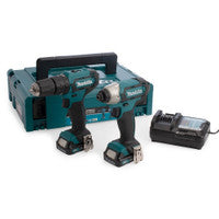 Makita CLX228AJ 12V Max Combi Drill & Impact Driver Twin Pack with 2x 2.0Ah Batteries