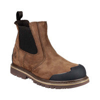 Buatais Sábháilteachta Amblers Safety FS225 Goodyear Welted Uiscedhíonach Tarraingthe Ar Chelsea Donn - 9