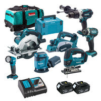 Makita LXT 18V Cordless 7 Piece Power Tool Kit with 2x 5.0Ah Batteries