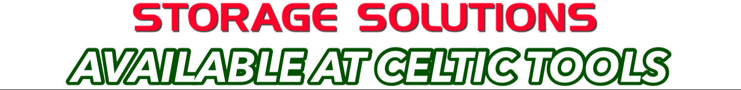Waretec Storage Solutions logo with text 'Available at Celtic Tools' on a white background