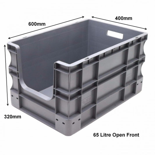 65 Litre Euro Box Open Front - 600mm x 400mm x 320mm - SPK4632