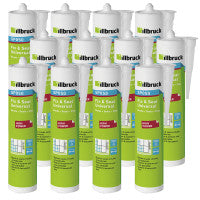 Greamachán Uilíoch Illbruck SP050 Fix & Seal Liath 310ml - Pacáiste de 12